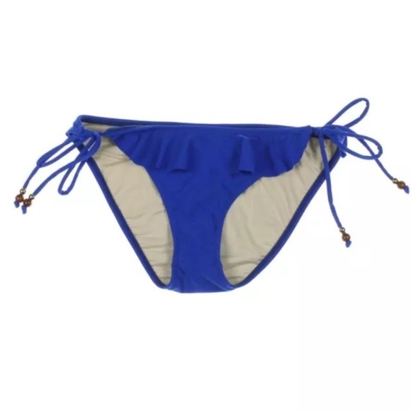 NWT💠Shoshanna Blue Ruffled Side Tie String Bottom - Picture 4 of 4